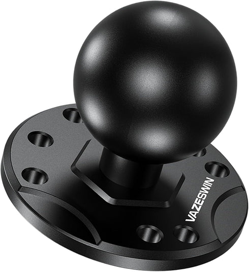 1.5" Ball Mount with Aluminum Alloy Round Plate, Universal Electronic Device Mounting Base with AMPS Holes for Garmin, Lowrance, Humminbird, for R...