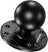 1.5" Ball Mount with Aluminum Alloy Round Plate, Universal Electronic Device Mounting Base with AMPS Holes for Garmin, Lowrance, Humminbird, for R...