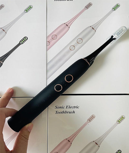 Sonic Electric Toothbrush with 4 Brush Heads,IPX7 Waterproof 4 Modes Electric Power Toothbrush for Adults,3 Intensity Levels,Sonicare Toothbrush w...