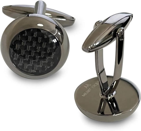 Black Carbon Fiber Cufflinks for Mens Shirt Wedding Business Gift...