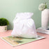 Satin Bridal Wedding Money Bag White Bridal Bridesmaid Satin Flower Decorated Bag Handbag with Pearl for Dance Bridal Purse Wedding Favor...