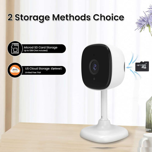 WiFi Indoor Camera for Home Security, 24/7 Recording Camera for Office/House/Apartment Surveillance,SD Card/Cloud Storage, 2-Way Audio,Night Visio...