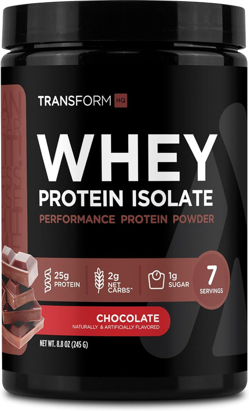 TransformHQ Whey Protein Isolate (WPI) Chocolate Flavored 7 Servings - Performance Protein Powder...