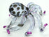 Octopus Miniature Figurines Animals Hand Blown Color Glass Art Collectible Gift Decorate 3.5" (Black Purple)...