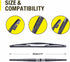 3 Wipers 26"/20"/14" Replacement For Acura MDX 2020 2019 2018 2017 2016 2015 2014 (Set of 3), 26 Inch+20 Inch Windshield Wiper Blades with 14 Inch...