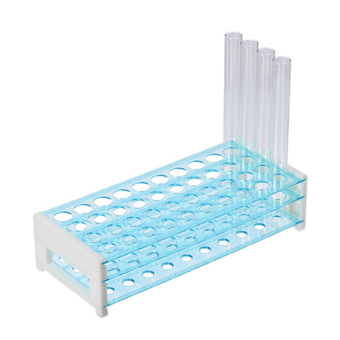 uxcell Detachable Polypropylene Test Tube Holder Rack 40 Hole for 15-18mm Tubes Light Blue...