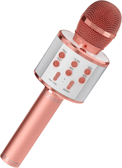 Kids Microphone for Singing, Wireless Bluetooth Karaoke Microphone for Adults, Portable Handheld Karaoke Machine, Toys for Boys and Girls Gift for...