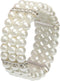 Coolrunner Ladies 3 Rows Faux Pearls Accent Off White Stretch Wrist Bracelet Jewelry...
