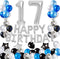 17th birthday Decorations Birthday Party Supplies Set- Foil Happy Birthday Banner Foil Balloons Number 17 and Star Shape Balloons 47 pcs Latex bal...
