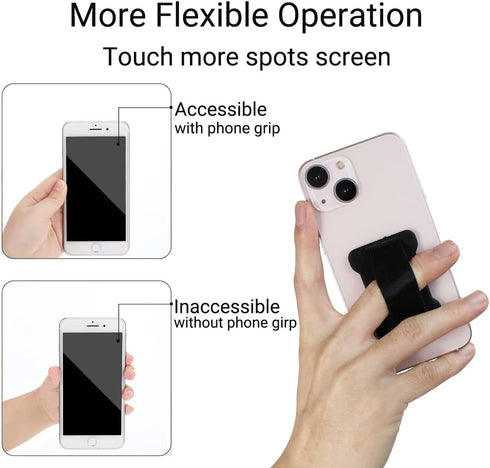 Phone Loop Finger Holder,Cell Phone Finger Grip Strap Holder for Hand, Ultra Thin Anti-Slip Cell Phone Grips Band Holder for Back of Phone Compati...