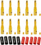 4mm Banana Plugs, Gold Plated Speaker Banana Plug Connectors for Speaker Wire, Wall Plate, Multimeter Test Leads, Battery Charger Adapter(5 pair/1...