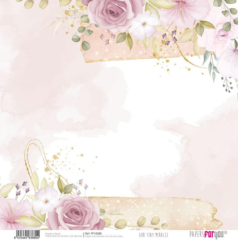 Papers For You - Scrapbooking and Craft Paper Kit | "Our Tiny Miracle" Collection | Includes 10 Double Sided Papers with Different Designs | Size ...
