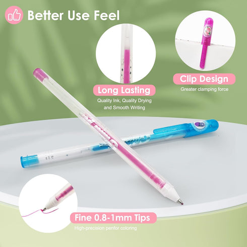 36 PCS Scented Glitter Color Gel Pen Smooth Writing Pen Stationery Kit Cute Smell Good Pens Fruit Flavors Coloring Pen for Girls Kids Art Crafts S...