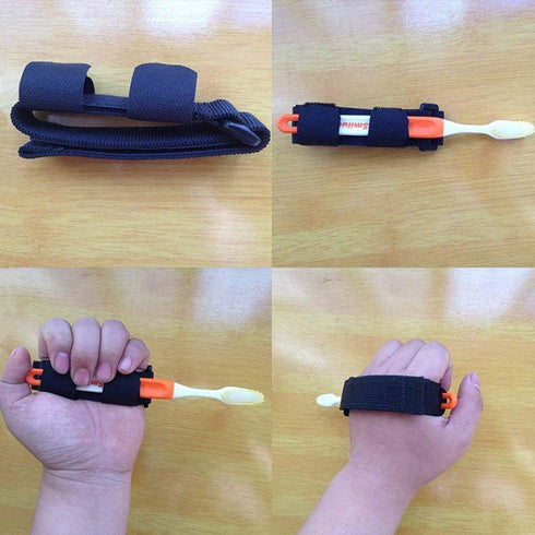 Adaptive Utensil Holder Arthritis Eating Aids Universal Cuff Fork Spoon Fixer Strap Hand Grip Assistive Holder for Parkinson Stroke Arthritis Trem...