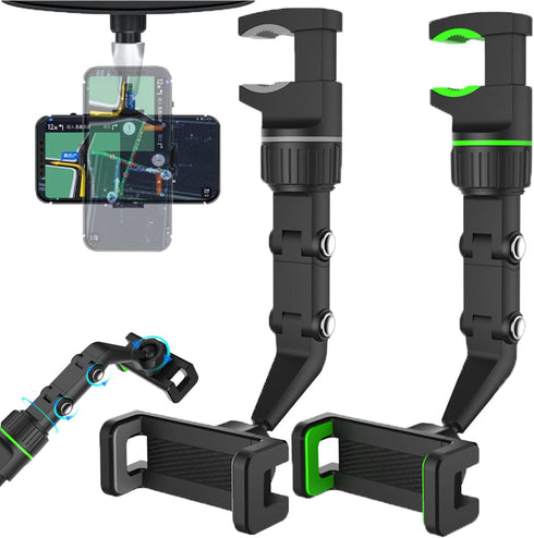 Rotato Grip Cell Phone Holder,Rotato Grip Phone Holder,Multi-Function Universal Adjustable Auto,Mirror Mount Phone Holder,360° Car Rearview Mirror...
