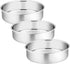 P&P CHEF 6 Inch Round Cake Pan Set of 3, Stainless Steel Round Baking Layer Pans Bakeware for Layer Birthday Cake, Fit Oven/Pots/Pressure Cooker, ...