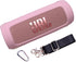 LTGEM Silicone Protective Case for JBL Flip 6 Portable Bluetooth Speaker with Extra Carabiner and Strap- Pink (Case Only)...