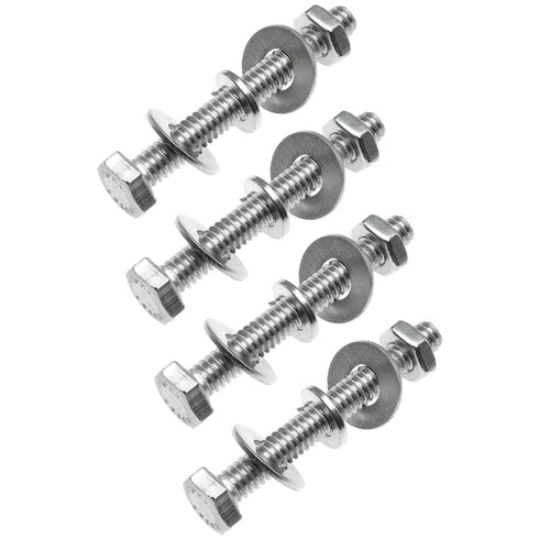 4 Set Sign Post Mounting Bolts Hardware Accessories Set 304 Stainless Steel Sign Attachment Kit for Stop Signs Traffic Signs...