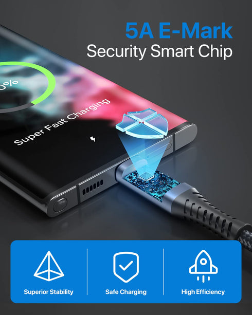 SOOPII USB 4 Cable with LED Display,Supports 8K Video,Max 40Gbps Data Transfer,240W USB C to USB C Charging Cable,Compatible with lPhone 15,MacBoo...