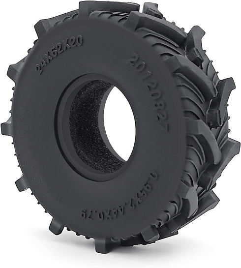 MOHERO 4PCS 1.0" Soft Mud Terrain Rubber Tyre 1.0 Wheel Tires for 1/24 Axial SCX24 Bronco Gladiator Deadbolt RC Crawler Car Upgrade (62mm)...