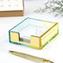 Acrylic Sticky Notes Dispenser Stylish Double Colors Memo Pads Holder Desk Organizer for 3×3 Inches Sticky Note Pads (DC-1)...