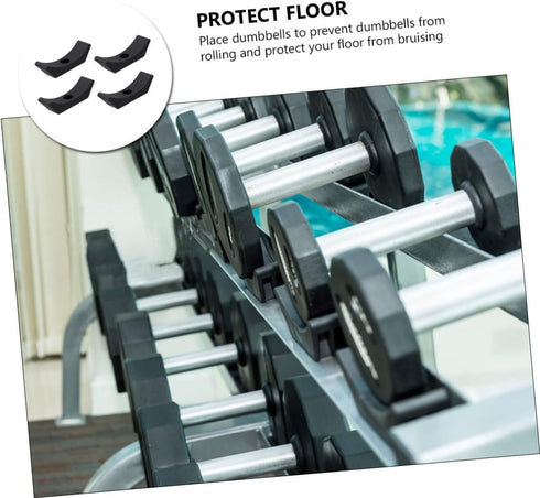 SUPVOX 4pcs Dumbbell Rack Storage Shelves Gym Equipment Wood Tray Dumbbell Organizer Wall Mounted Shelves for Storage Tree Holder Stand Workout To...