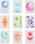 Wall Stencils for Painting 12X8 inches Reusable Star Moon Tile Stencil Walls Concrete Floor Stencils for Painting Patio Wall Cement Bathroom Floor...