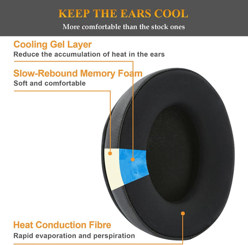 Cloud 3 Earpads Cooling Gel Cloud III Ear Pads Cushions, Upgrade Earcups Parts Replacement for HyperX Cloud 2/Cloud 3/Cloud 1/Cloud Alpha/Cloud St...