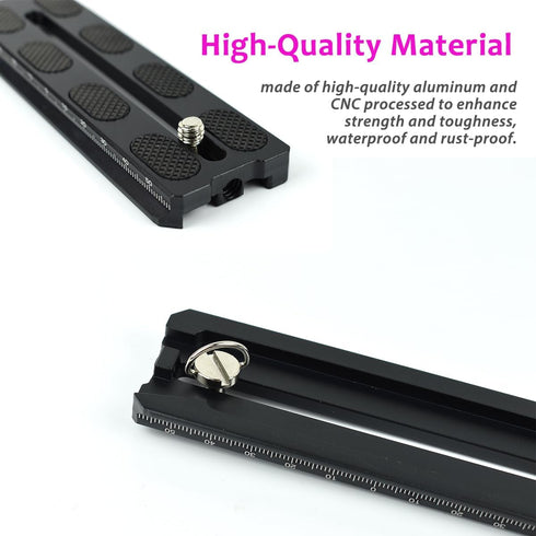 Aluminum Quick Release Plate 120mm for DJI Ronin SC Gimbal,Camera Mounting Plate Compatible Arca-Swiss with 1/4" Hole for Gimbal Stabilizer Tripod...