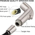Houtingmann Kitchen Side Sprayer with Hose and Holder - Sprayer with 17 Adapters, Brushed Nickel...