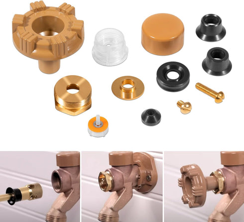 Replace for RK-17MH Repair Kit, Wall Hydrant Metal Handle Repair Kit, fit for Woodford Model 17 Residential Wall Faucet (12 Pcs)...