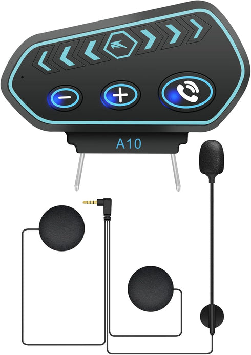 Motorcycle Bluetooth 5.0 Helmet Headset Wireless Headphones for Universal Audio System Thinnest Speakers with IPX7 Waterproof/Hand Free/FM/Easy Se...