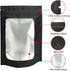 100 Pack Stand-Up Mylar Bags - 3.1 x 5.1 Inch Resealable Smell Proof Bags with Clear Window Foil Pouch Bags Flat Bag Matte Black...