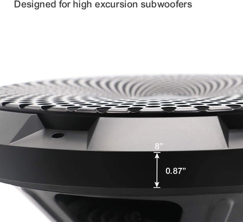 RECOIL 8-Inch High Excursion Black Steel Mesh Subwoofer Grille...