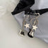 Guitar Keychain, Metal Bass Guitar Pendant Key Chain with Mini Pentagram and Heart, Fashionable Unisex Guitar Star Keychain, Y2K Unique Keychain f...