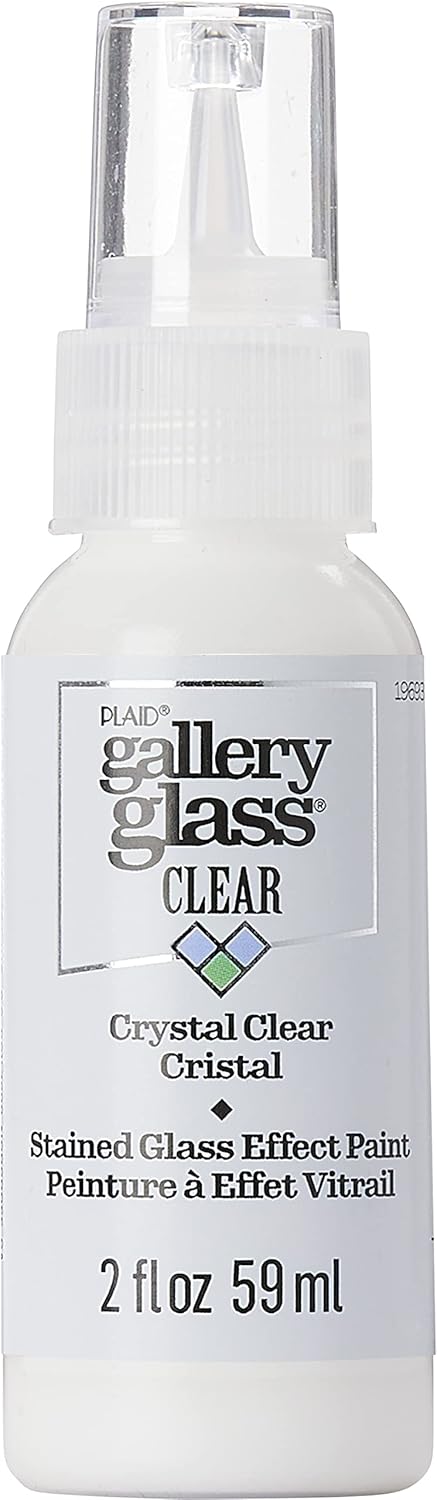 Gallery Glass, Crystal Clear Stained Glass 2 fl oz Brilliant Smooth Finish Paint, Perfect for Easy to Apply DIY Arts and Crafts, 19693...