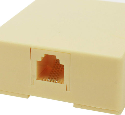 Rj11 6P4C Jack Modular Self Adhesive Surface Mount Single Port Telephone Connector - 2pcs...