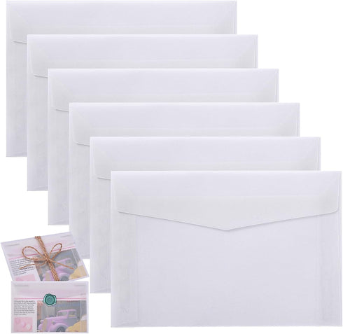 50 Pieces Glassine Envelopes, 3.9 × 2.7 Inch Clear Envelopes Stamp Collecting Supplies Mini Wedding Envelopes for Storing Photos Stamps Tickets Po...