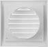 Vent Systems 4'' Inch White Pack of 2 Air Vent Cover Dryer Vents and Bathroom Exhaust Vents Pipe, Black Louvered Dryer Vent Cover Keeps Out Insect...