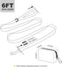 Didog 6FT Reflective Nylon Dog Leash, Durable 1” Wide Walking Pet Lead with Soft Padded Handle & Mesh Dispenser Poop Bag for Small Medium Large Do...