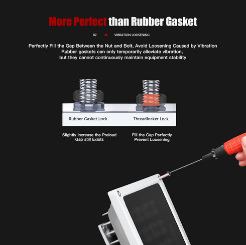 3 Pack Thread Locker Blue 242 243 and Red Threadlocker 271, Nuts & Bolts Locker Lock Tight & Seal Fasteners Thread Locking Compound Anaerobic Curi...