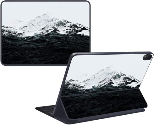 MightySkins Skin Compatible with Apple iPad Pro Smart Keyboard 11" (2018) - Mountain Waves - Protective, Durable, and Unique Vinyl Decal wrap Cove...