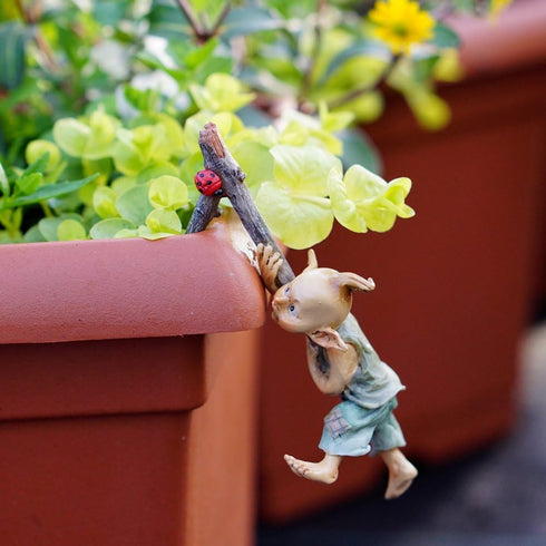 Top Collection 4383 Miniature Fairy & Terrarium Garden Pixie Flower Pot Hugger Statue, Small...