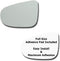 Mirror Glass + Full Size Adhesive Pad for 2010-2014 Volkswagen Golf Driver Side Replacement (2010 2011 2012 2013 2014)...