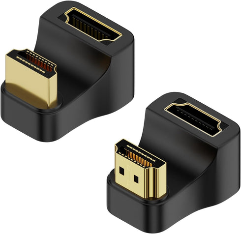 QIANRENON HDMI 2.1 U Shape Angle Display Adapter 8K HDMI 2.1 Male to Female 180° Angle Ultra HD Connector Socket 3D 8K@60Hz UHD2.1, for HDTV Lapto...