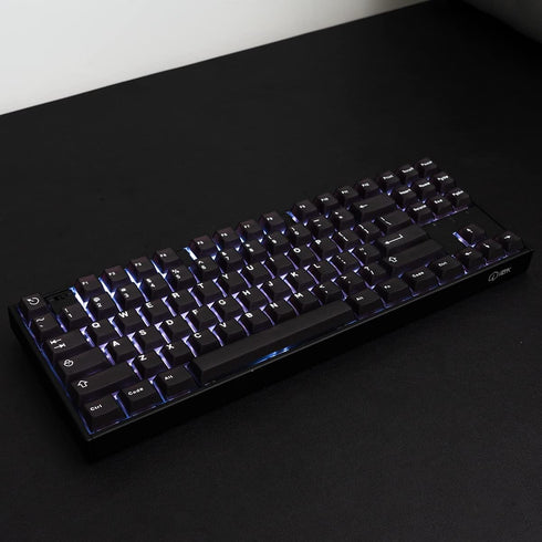 mintcaps Black Translucent Keycaps Cherry Profile Doubleshot Keycap Set 121 Keys Custom Keyboard Keycaps for 60% 65% 75% Cherry MX Mechanical Keyb...