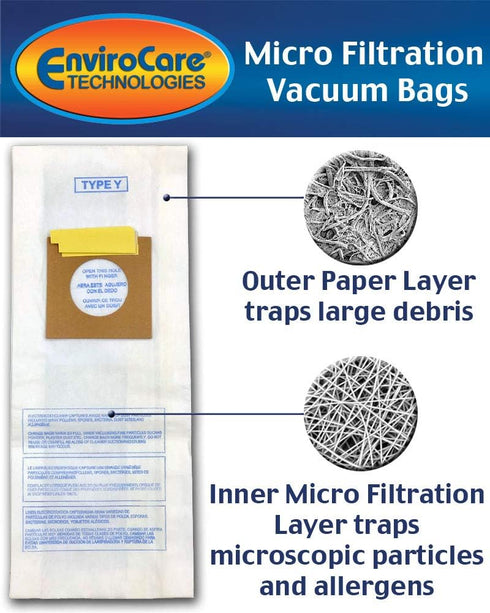 EnviroCare 859-9 Type Y Vacuum Bag Replacement for Hoover WindTunnel Uprights and Hoover Vacuums, 9 Pack...