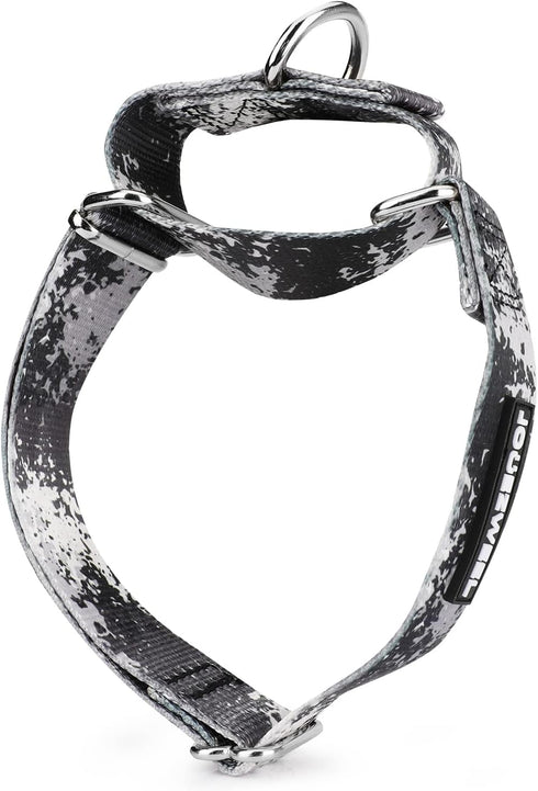 Stylish Camouflage Floral Printed Dog Collar - Adjustable Collar for Small and Medium Large Dogs (L, Black)...