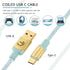 ATTACK SHARK Custom Coiled USB C to A Cable for Gaming Keyboard,Double-Sleeved Starlight Braided Cable with Detachable Metal Aviator 24K Gold Conn...