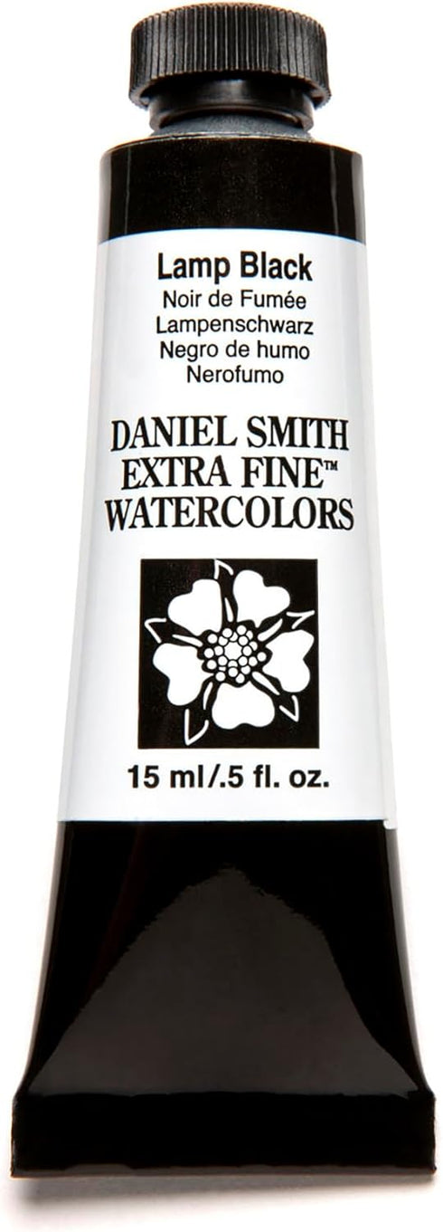 Daniel Smith Extra Fine Watercolor 15ml Paint Tube, Lamp Black (284600003), 0.5 Fl Oz (Pack of 1)...